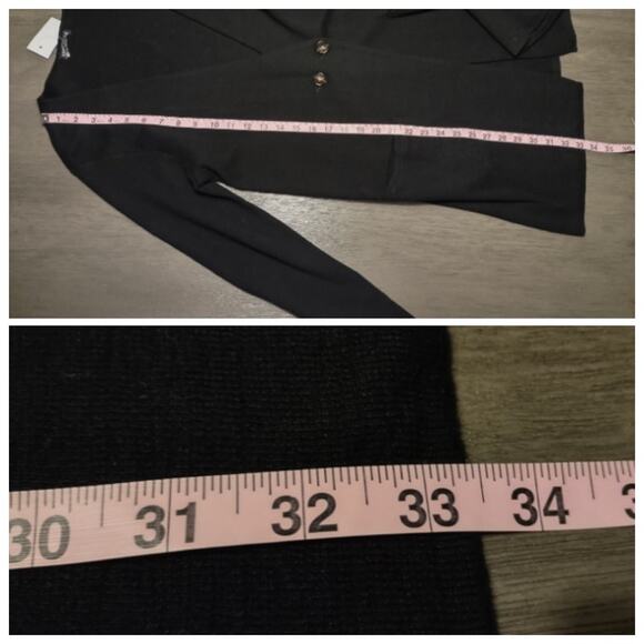 J Crew Mercantile Collarless Blazer Black Cardigan Size XS - Picture 7 of 15